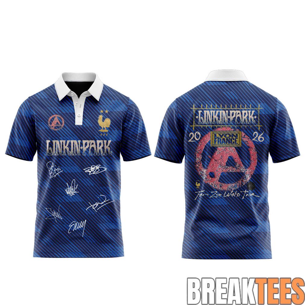 Linkin Park x From Zero World Tour 2026 Vive la FRANCE Polo Linkin Park x From Zero World Tour 2026 Vive la FRANCE Polo