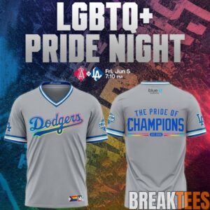 Los Angeles Dodgers 2026 LGBTQ+ Pride Night Shirt 1