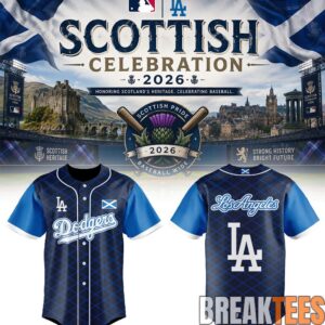 Los Angeles Dodgers Scottish Celebration 2026 Baseball Jersey