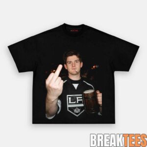 Los Angeles Kings Jonathan Quick Drunk Middle Finger Shirt 1