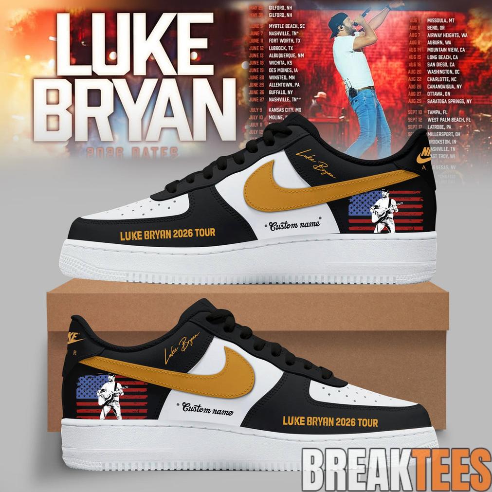 Luke Bryan 2026 Tour Country Night Special Edition Air Force 1 Shoes Luke Bryan 2026 Tour Country Night Special Edition Air Force 1 Shoes