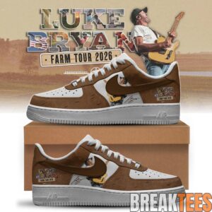 Luke Bryan The Word On The Street Tour Limited Edition Air Force 1 Shoes 1