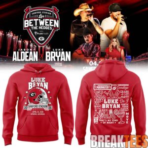 Luke Bryan x Jason Aldean 'Live Between The Hedges' At Sanford Stadium Limited Hoodie 5
