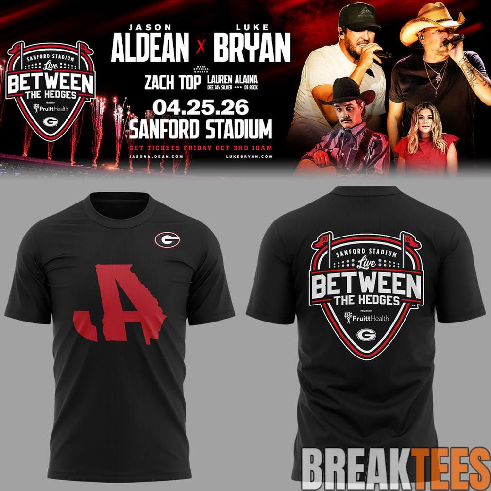 Luke Bryan x Jason Aldean ‘Live Between The Hedges’ Limited Edition T-Shirt Luke Bryan x Jason Aldean ‘Live Between The Hedges’ Limited Edition T-Shirt