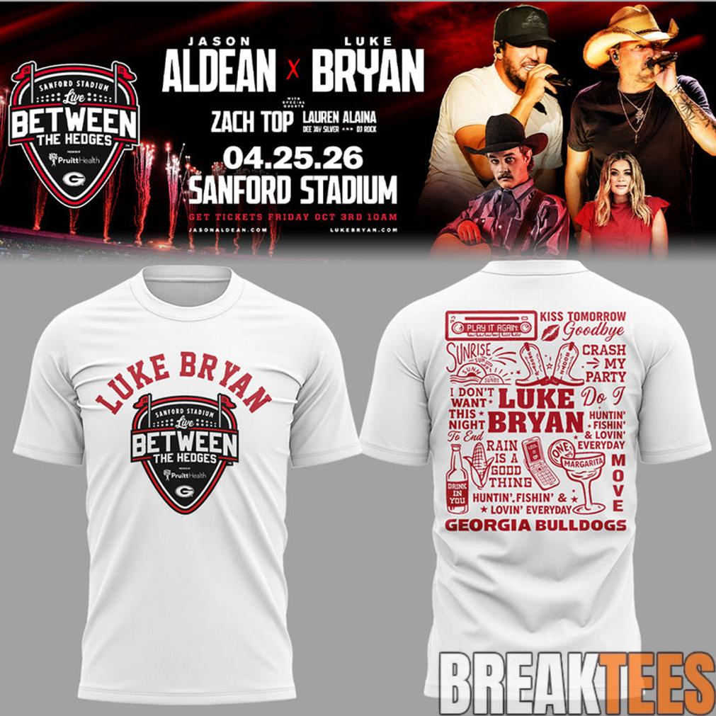 Luke Bryan x Jason Aldean ‘Live Between The Hedges’ Limited Edition T-Shirt Luke Bryan x Jason Aldean ‘Live Between The Hedges’ Limited Edition T-Shirt