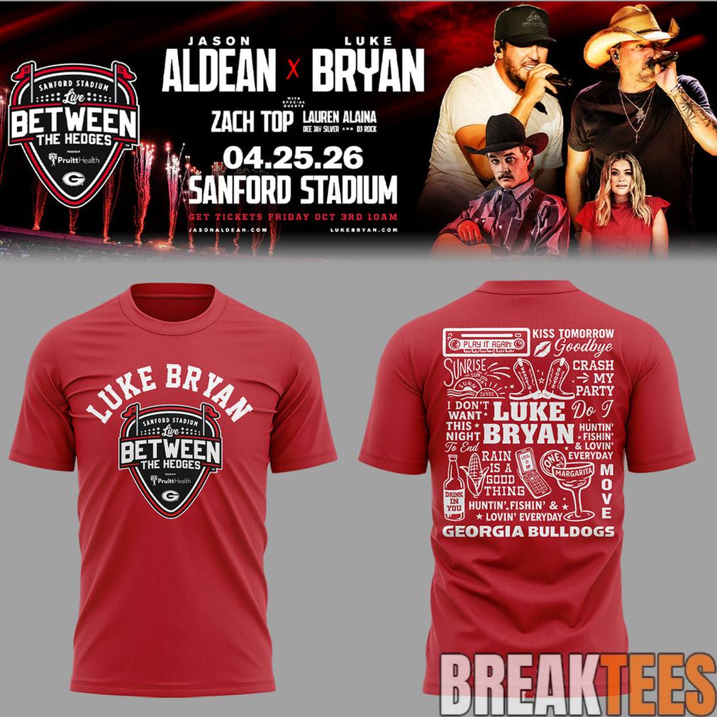 Luke Bryan x Jason Aldean ‘Live Between The Hedges’ Limited Edition T-Shirt Luke Bryan x Jason Aldean ‘Live Between The Hedges’ Limited Edition T-Shirt