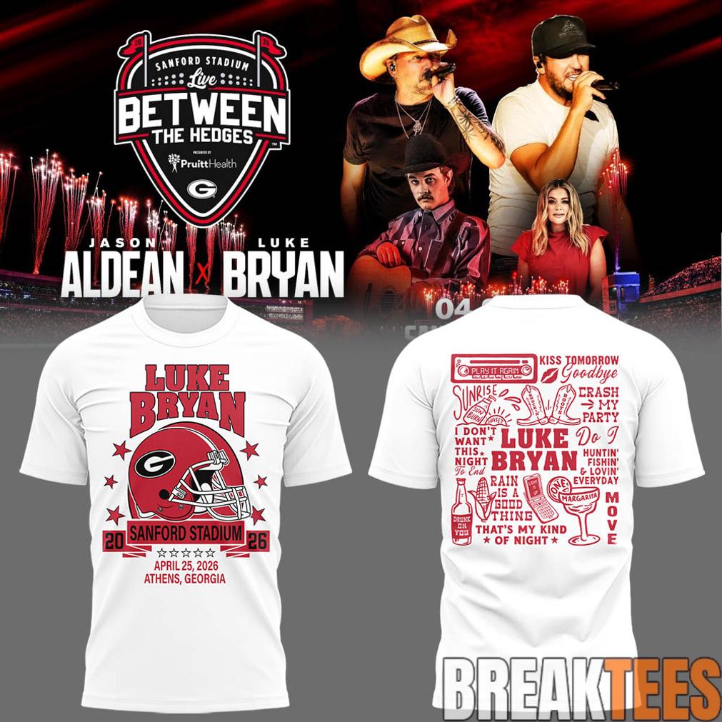 Luke Bryan x Jason Aldean ‘Live Between The Hedges’ Limited Edition T-Shirt Luke Bryan x Jason Aldean ‘Live Between The Hedges’ Limited Edition T-Shirt