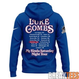 Luke Combs x Toronto Blue Jays 50th Anniversary - My Kinda Saturday Night Tour 2026 Hoodie 2 Luke Combs x Toronto Blue Jays 50th Anniversary - My Kinda Saturday Night Tour 2026 Hoodie 2