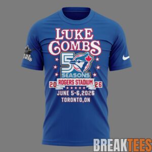 Luke Combs x Toronto Blue Jays 50th Anniversary - My Kinda Saturday Night Tour 2026 Shirt 1 Luke Combs x Toronto Blue Jays 50th Anniversary - My Kinda Saturday Night Tour 2026 Shirt 1