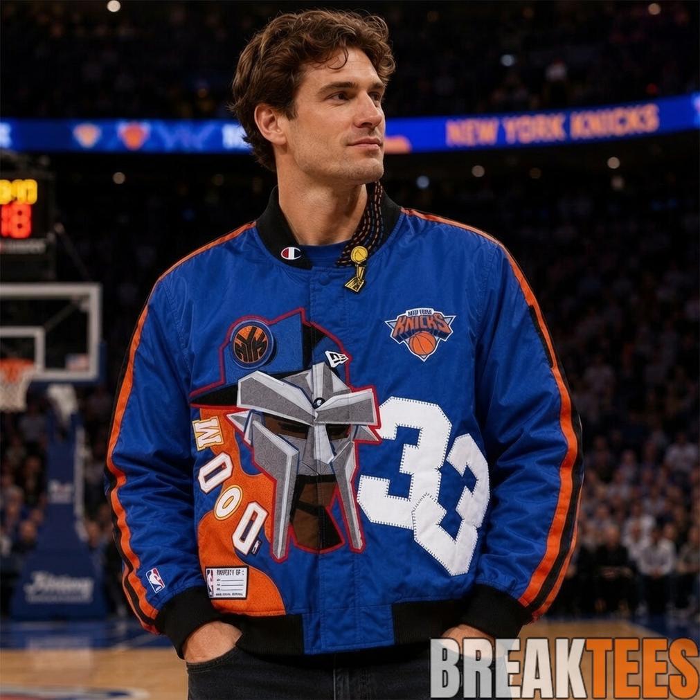 MF DOOM x New York Knicks Champions Bomber Jacket 2026 MF DOOM x New York Knicks Champions Bomber Jacket 2026