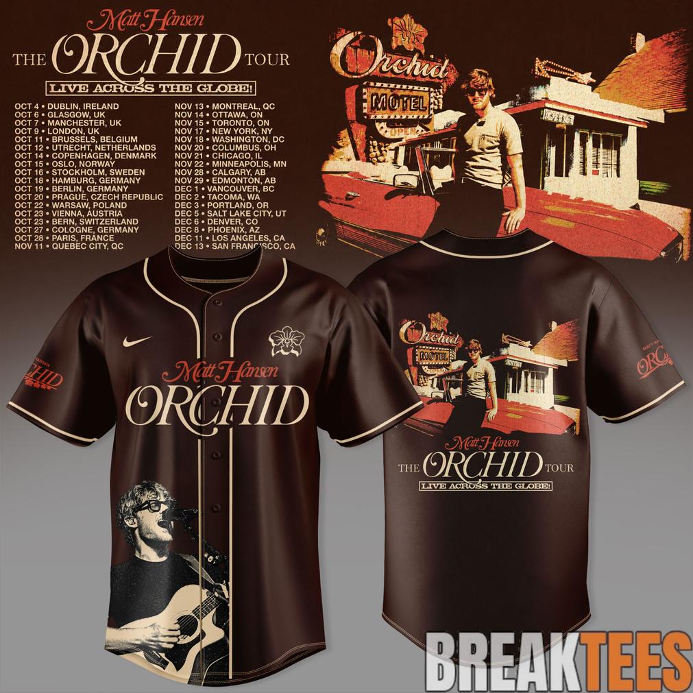 Matt Hansen The Orchid Tour 2026 Baseball Jersey Matt Hansen The Orchid Tour 2026 Baseball Jersey