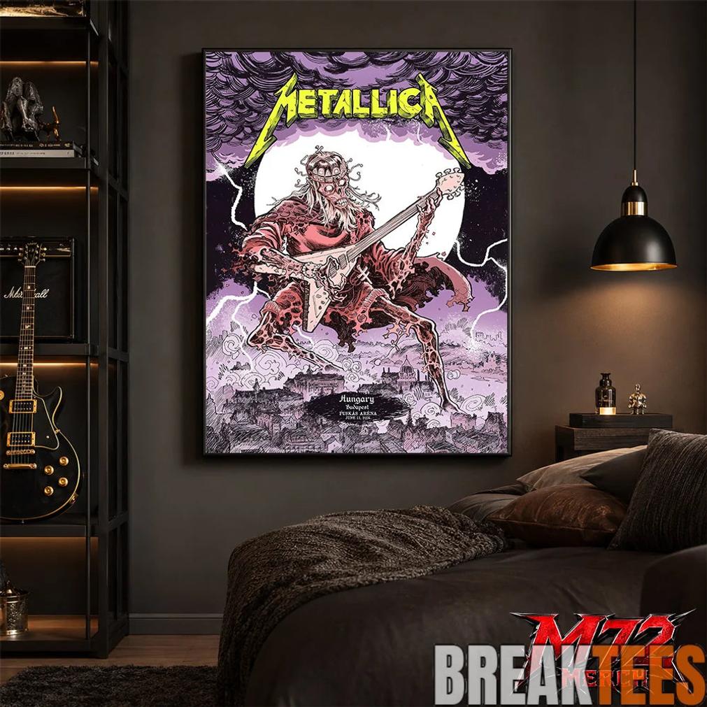 Metallica M72 World Tour June 11 2026 At Puskás Aréna Budapest Hungary Undead Lute Storm Poster Canvas Metallica M72 World Tour June 11 2026 At Puskás Aréna Budapest Hungary Undead Lute Storm Poster Canvas
