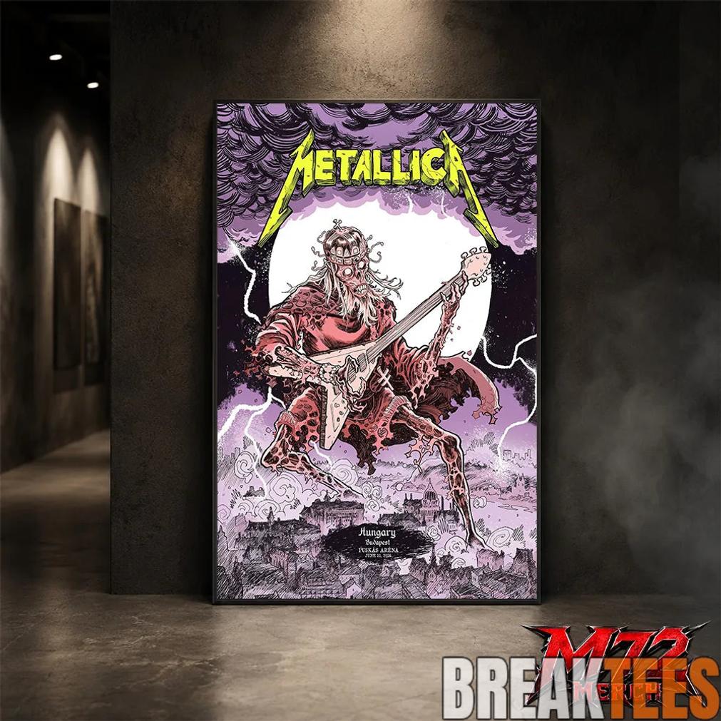 Metallica M72 World Tour June 11 2026 At Puskás Aréna Budapest Hungary Undead Lute Storm Poster Canvas Metallica M72 World Tour June 11 2026 At Puskás Aréna Budapest Hungary Undead Lute Storm Poster Canvas