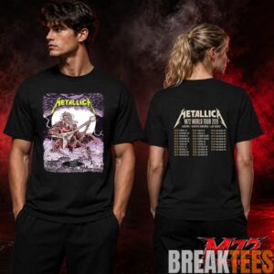 Metallica M72 World Tour June 11 2026 At Puskás Aréna Budapest Hungary Undead Lute Storm Two Sided T-Shirt 1
