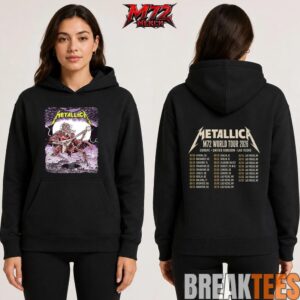 Metallica M72 World Tour June 11 2026 At Puskás Aréna Budapest Hungary Undead Lute Storm Two Sided T-Shirt 5