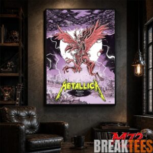 Metallica M72 World Tour June 13 2026 At Pusks Arna Budapest Hungary Winged Beast Storm Poster Canvas