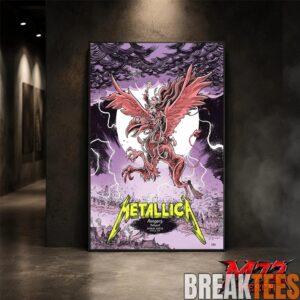 Metallica M72 World Tour June 13 2026 At Pusks Arna Budapest Hungary Winged Beast Storm Poster Canvas 2