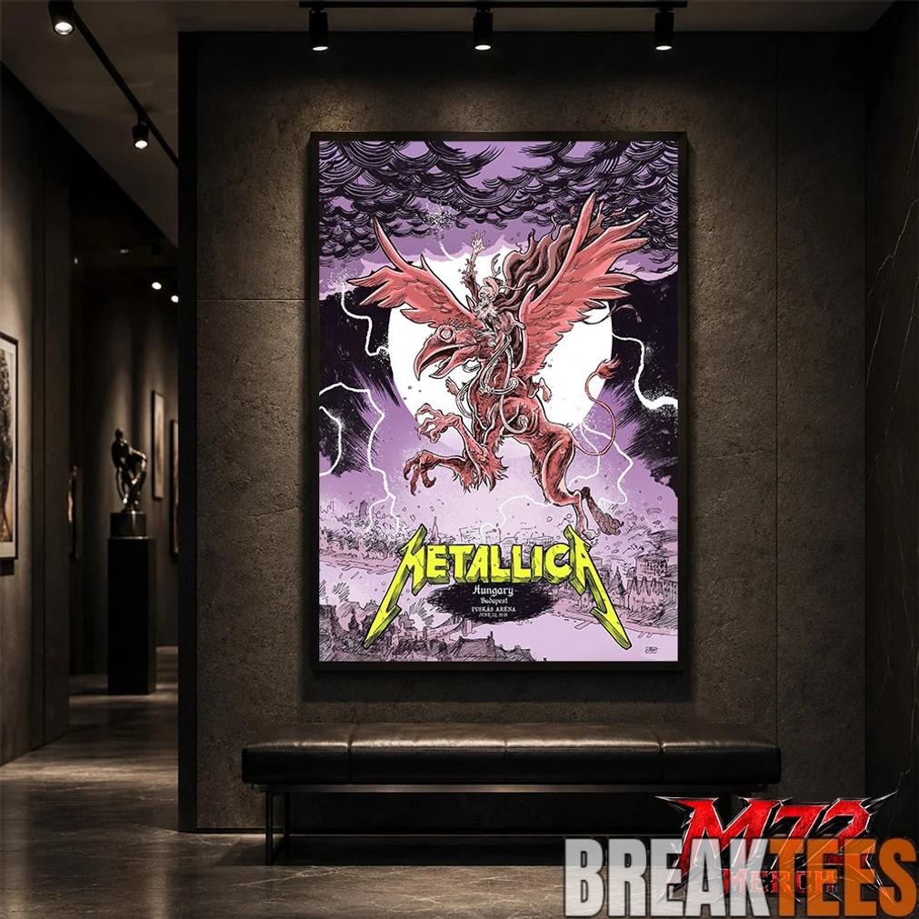 Metallica M72 World Tour June 13 2026 At Pusks Arna Budapest Hungary Winged Beast Storm Poster Canvas Metallica M72 World Tour June 13 2026 At Pusks Arna Budapest Hungary Winged Beast Storm Poster Canvas