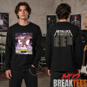Metallica M72 World Tour June 13 2026 At Puskás Aréna Budapest Hungary Winged Beast Storm Two Sided T-Shirt 3