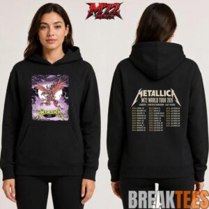 Metallica M72 World Tour June 13 2026 At Puskás Aréna Budapest Hungary Winged Beast Storm Two Sided T-Shirt 5