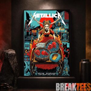 Metallica M72 World Tour June 21 2026 At Aviva Stadium Dublin Ireland Fire Queen Cart Artwork Poster Canvas