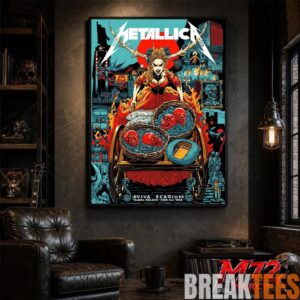 Metallica M72 World Tour June 21 2026 At Aviva Stadium Dublin Ireland Fire Queen Cart Artwork Poster Canvas 3