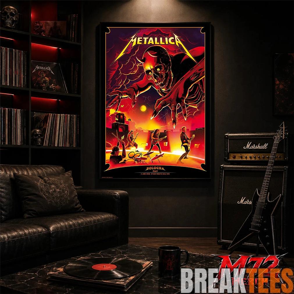Metallica M72 World Tour June 3 2026 At Stadio Renato DallAra Bologna Italy Demon Stage Artwork By Nino Cammarata Poster Canvas Metallica M72 World Tour June 3 2026 At Stadio Renato DallAra Bologna Italy Demon Stage Artwork By Nino Cammarata Poster Canvas