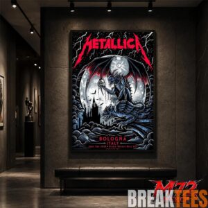 Metallica M72 World Tour June 3 2026 At Stadio Renato DallAra Bologna Italy Gargoyle Moon Artwork By Keith Stanley Poster Canvas 3