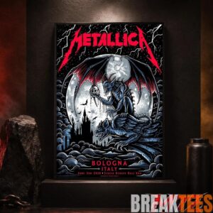 Metallica M72 World Tour June 3 2026 At Stadio Renato DallAra Bologna Italy Gargoyle Moon Artwork By Keith Stanley Poster Canvas 4