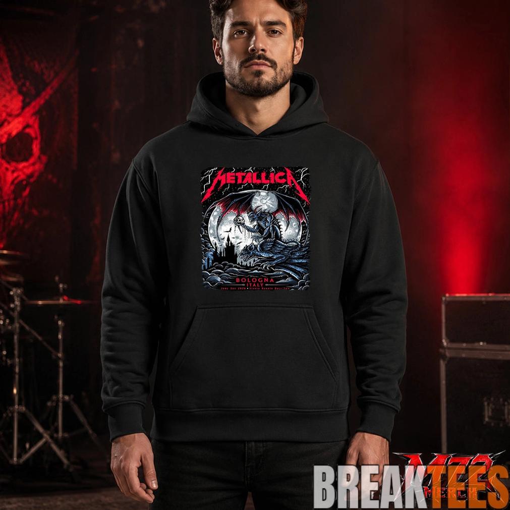 Metallica M72 World Tour June 3 2026 At Stadio Renato Dall’Ara Bologna Italy Gothic Demon Moon By Keith Stanley T-Shirt Metallica M72 World Tour June 3 2026 At Stadio Renato Dall’Ara Bologna Italy Gothic Demon Moon By Keith Stanley T-Shirt