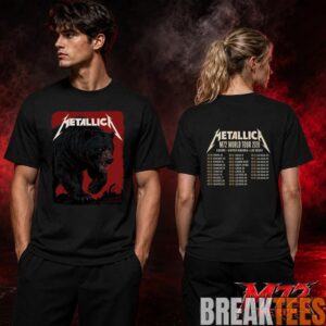 Metallica M72 World Tour May 30 2026 At Olympiastadion Berlin Germany Black Bear Artwork By JantaIsland 2 Side T-Shirt 1