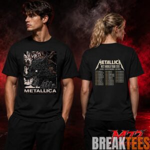 Metallica M72 World Tour May 30 2026 At Olympiastadion Berlin Germany Wolf Eclipse Artwork Two Sided T-Shirt 1