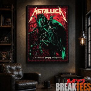 Metallica World Tour M72 June 11 13 2026 Budapest Hungary Pusks Arna Horseman Lightning Canvas Poster 4