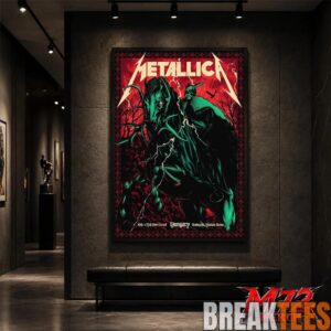 Metallica World Tour M72 June 11 13 2026 Budapest Hungary Pusks Arna Horseman Lightning Canvas Poster 5