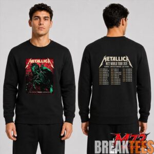 Metallica World Tour M72 June 11 & 13 2026 Budapest Hungary Puskás Aréna Horseman Lightning Two Sided T-Shirt 2