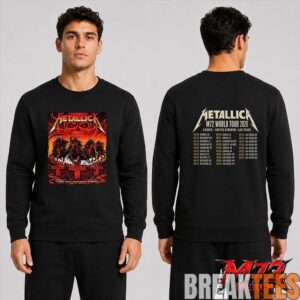 Metallica World Tour M72 May 13 2026 Bucharest Romania Arena Națională Creeping Death Setlist Four Horsemen Skull Two Sided T-Shirt 4