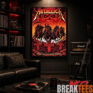 Metallica World Tour M72 May 13 2026 Bucharest Romania Arena Naional Four Horsemen Skull Poster Canvas 3
