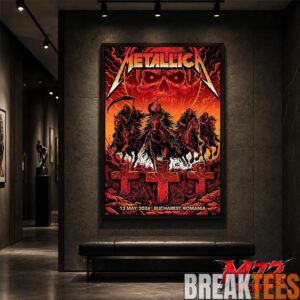 Metallica World Tour M72 May 13 2026 Bucharest Romania Arena Naional Four Horsemen Skull Poster Canvas 5