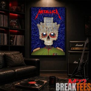 Metallica World Tour M72 May 13 2026 Bucharest Romania Arena Naional Palace Skull Poster Canvas 1