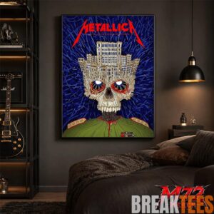 Metallica World Tour M72 May 13 2026 Bucharest Romania Arena Naional Palace Skull Poster Canvas 5