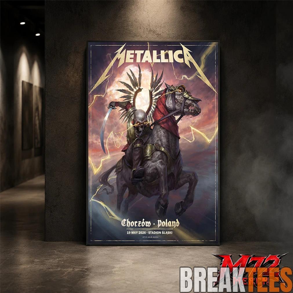 Metallica World Tour M72 May 19 2026 Chorzw Poland Stadion lski Horseman Skull Poster Canvas Metallica World Tour M72 May 19 2026 Chorzw Poland Stadion lski Horseman Skull Poster Canvas