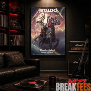 Metallica World Tour M72 May 19 2026 Chorzów Poland Stadion Śląski Horseman Skull Poster Canvas 4