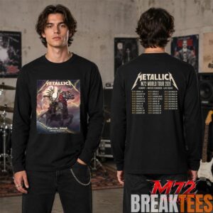 Metallica World Tour M72 May 19 2026 Chorzów Poland Stadion Śląski Horseman Skull Two Sided T-Shirt 1