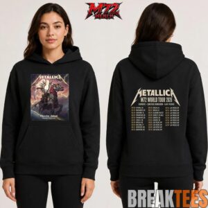Metallica World Tour M72 May 19 2026 Chorzów Poland Stadion Śląski Horseman Skull Two Sided T-Shirt 3