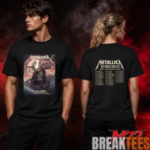 Metallica World Tour M72 May 19 2026 Chorzów Poland Stadion Śląski Horseman Skull Two Sided T-Shirt 5