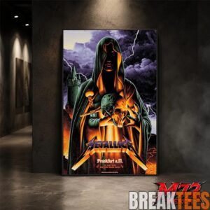 Metallica World Tour M72 May 22 2026 Frankfurt Germany Deutsche Bank Park Cloaked Skull Storm Canvas Poster 1