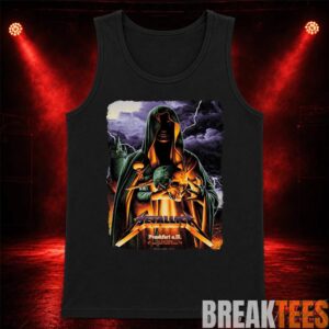 Metallica World Tour M72 May 22 2026 Frankfurt Germany Deutsche Bank Park Cloaked Skull Storm T-Shirt 1