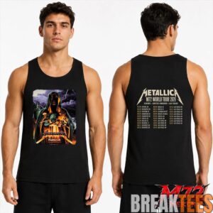 Metallica World Tour M72 May 22 2026 Frankfurt Germany Deutsche Bank Park Cloaked Skull Storm Two Sided T-Shirt 2