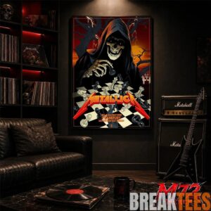Metallica World Tour M72 May 22 & 24 2026 Frankfurt Germany Deutsche Bank Park Grim Reaper Chess Canvas Poster 1