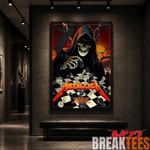 Metallica World Tour M72 May 22 24 2026 Frankfurt Germany Deutsche Bank Park Grim Reaper Chess Canvas Poster 3
